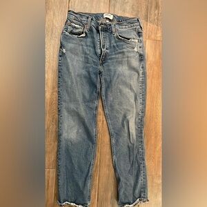 AGOLDE Distressed Straight leg Jeans Size 27 | Raw Hem